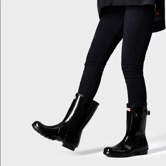 Hunter Shoes - Hunter Original Short Gloss Waterproof Rain Boot